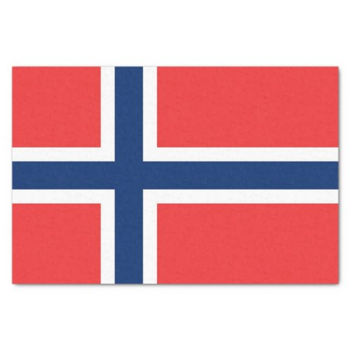 Patriotic tissue paper with flag of Norway