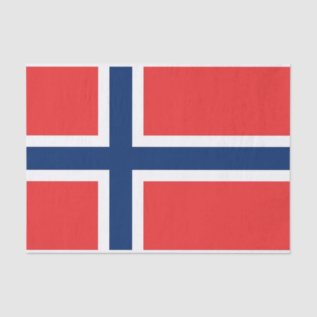 Patriotic tissue paper with flag of Norway (Front)