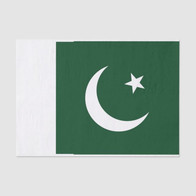 Patriotic tissue paper with flag of Pakistan (Front)