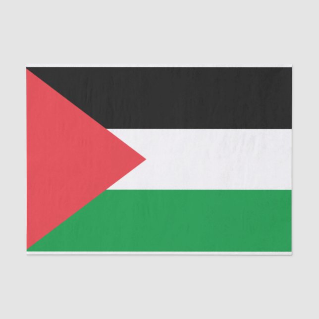 Patriotic tissue paper with flag of Palestine (Front)