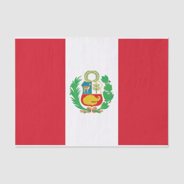 Patriotic tissue paper with flag of Peru (Front)