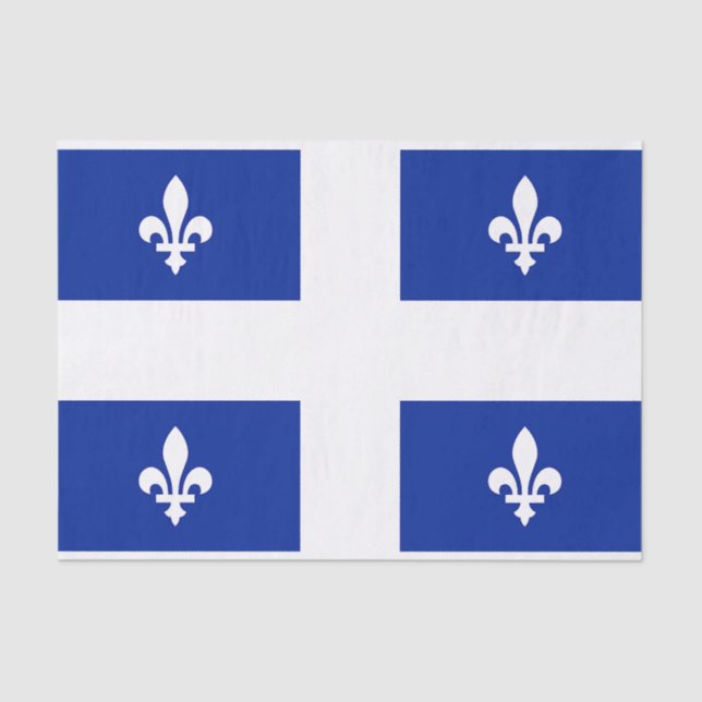 Patriotic tissue paper with flag of Quebec, Canada (Front)