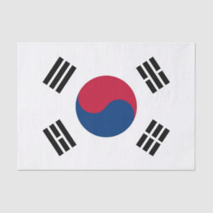 Patriotic tissue paper with flag of South Korea