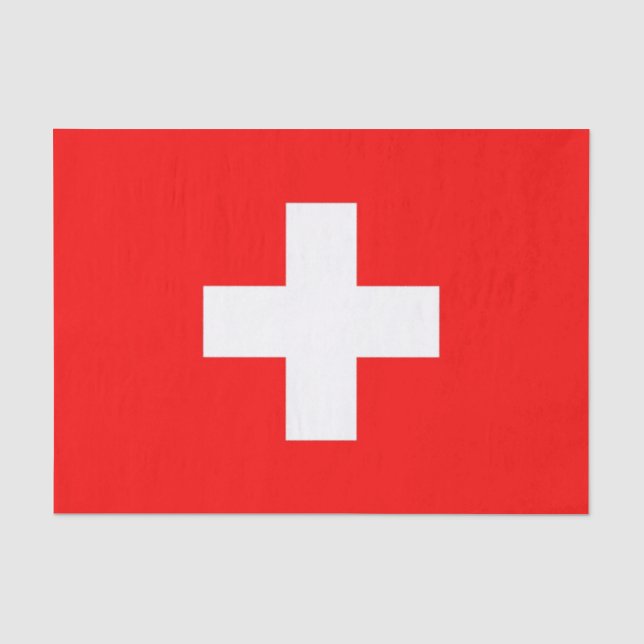 Patriotic tissue paper with flag of Switzerland (Front)