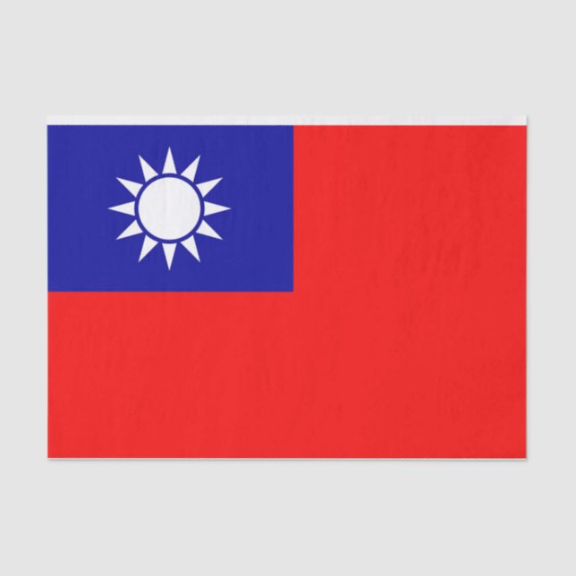 Patriotic tissue paper with flag of Taiwan (Front)