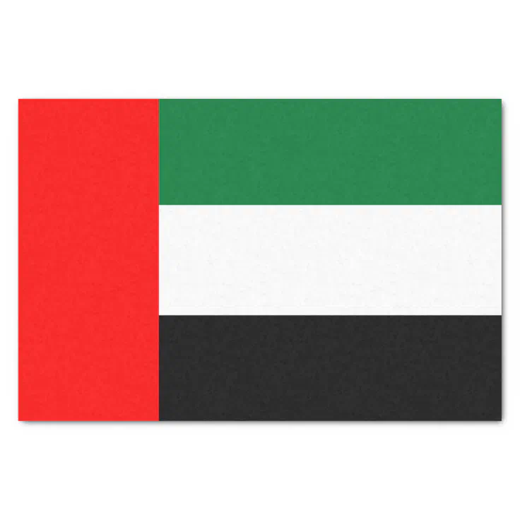 Patriotic tissue paper with flag of UAE | Zazzle