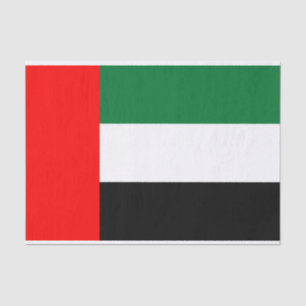 Patriotic tissue paper with flag of UAE