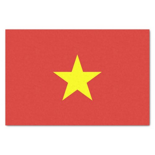 Patriotic tissue paper with flag of Vietnam