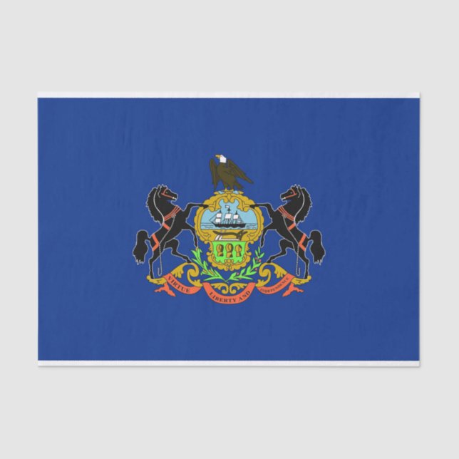 Patriotic tissue paper with flag Pennsylvania (Front)