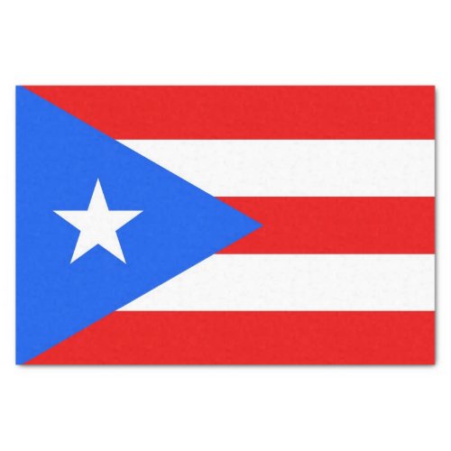 Patriotic tissue paper with flag Puerto Rico USA