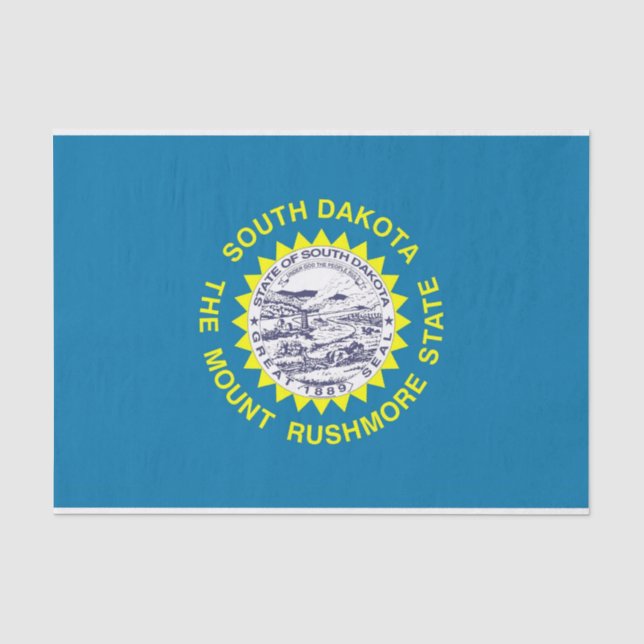 Patriotic tissue paper with flag South Dakota (Front)