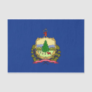 Patriotic tissue paper with flag Vermont, USA