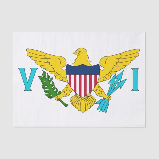 Patriotic tissue paper with flag Virgin Islands (Front)