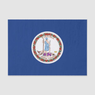 Patriotic tissue paper with flag Virginia, USA