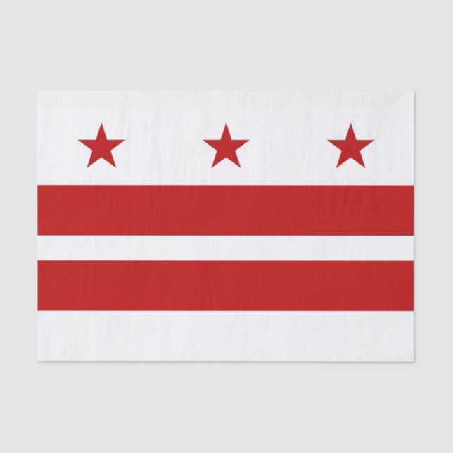 Patriotic tissue paper with flag Washington DC (Front)
