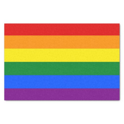 Patriotic tissue paper with Rainbow flag of LGBT