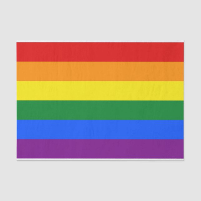 Patriotic tissue paper with Rainbow flag of LGBT (Front)