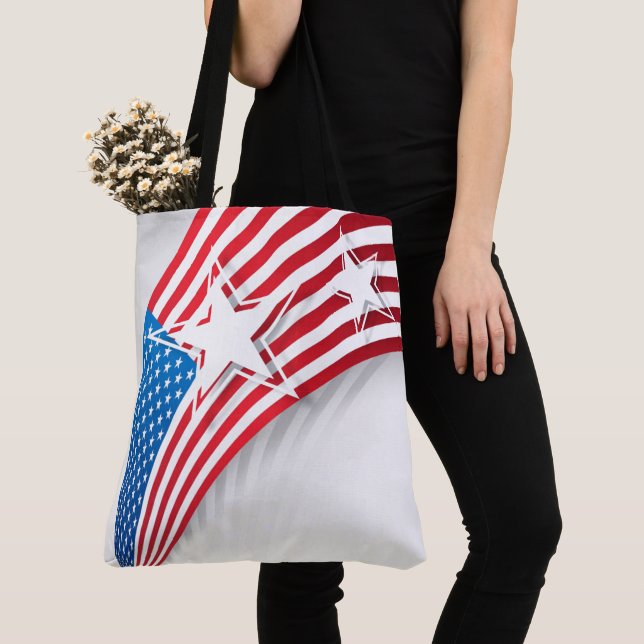 Patriotic Tote Bag (Close Up)