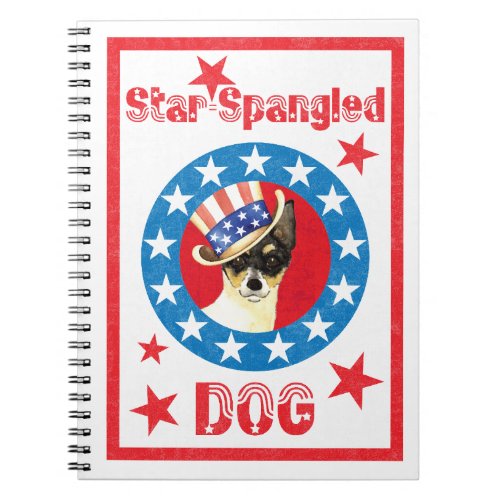 Patriotic Toy Fox Terrier Notebook