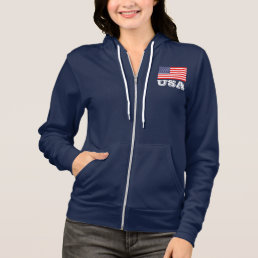 Patriotic track jacket with American flag | USA Hoodie