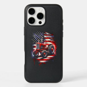 Patriotic Tractor 4th of July American Flag Farmer iPhone 16 Pro Max Case