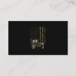 Patriotic Tractor American Flag Tractor Farm Men Business Card