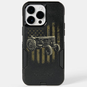 Patriotic Tractor American Flag Tractor Farm Men OtterBox iPhone 14 Pro Max Case