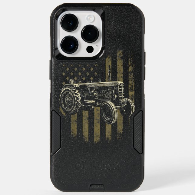 Patriotic Tractor American Flag Tractor Farm Men  Otterbox iPhone Case (Back)