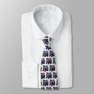Patriotic Tractor Neck Tie