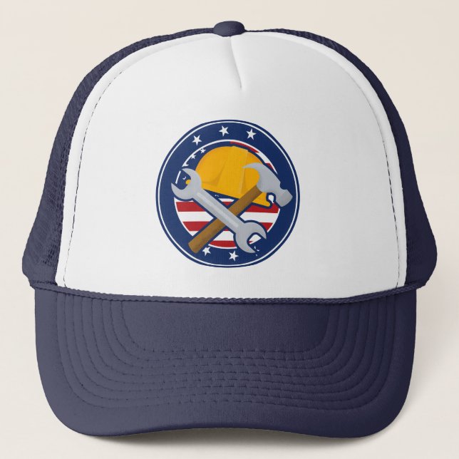Patriotic Tradesman Trucker Hat (Front)