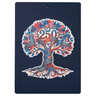 Patriotic Tree for America's 250th anniversary Clipboard