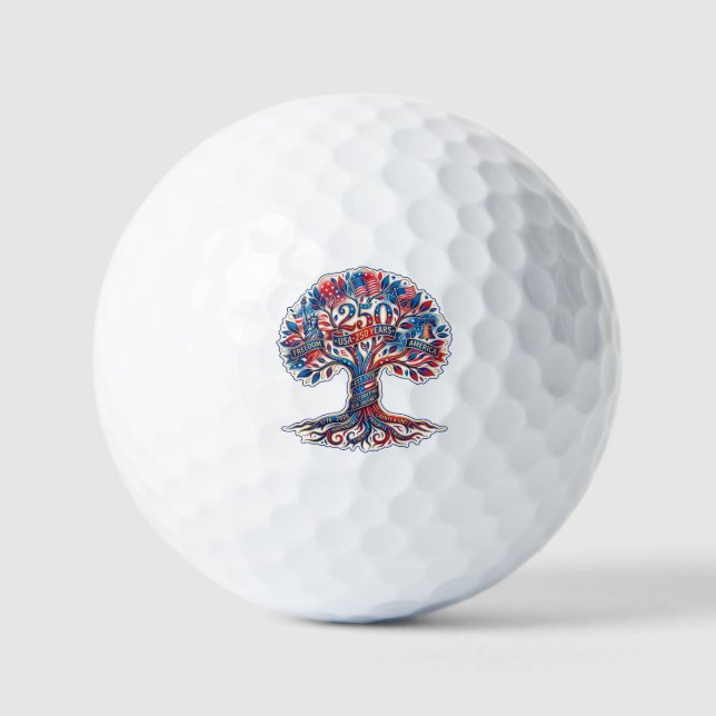 Patriotic Tree for America's 250th anniversary Golf Balls (Front)