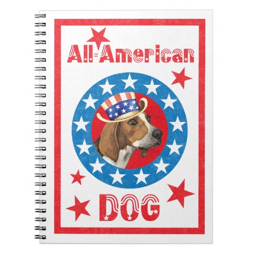 Patriotic Treeing Walker Notebook