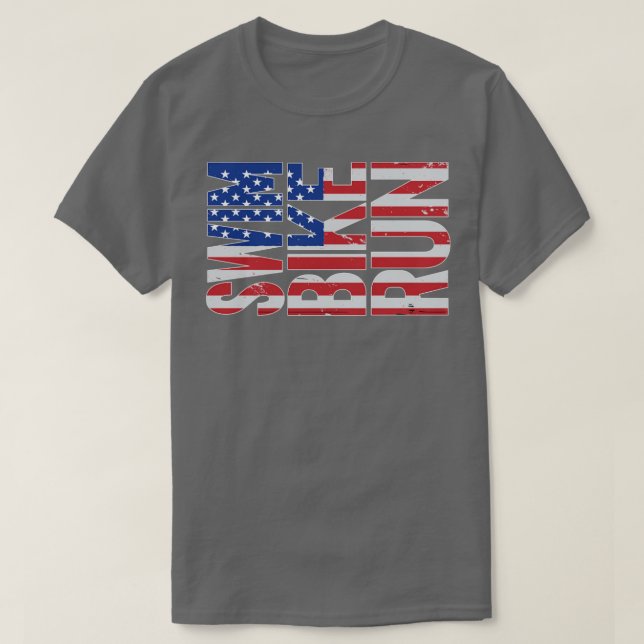 Patriotic Triathlon T-Shirt (Design Front)