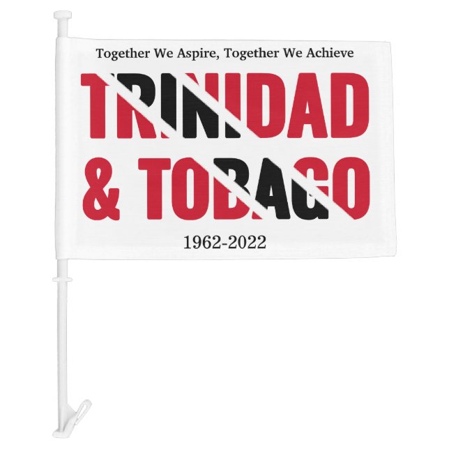 Patriotic TRINIDAD 60th Anniversary Car Flag (Front)