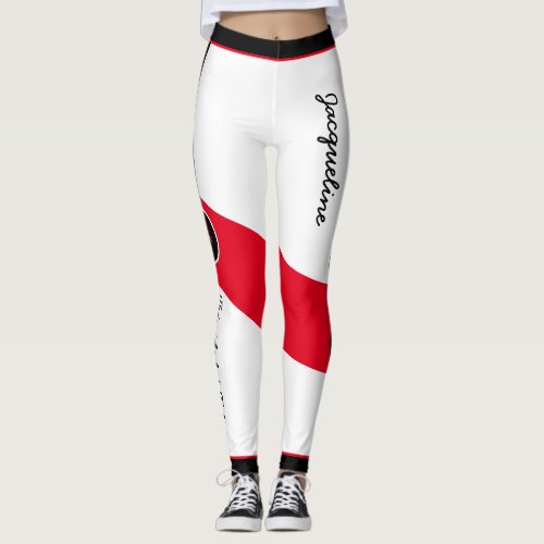 Patriotic Trinidad and Tobago Colors with Name Leggings