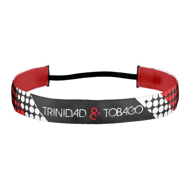 Patriotic Trinidad and Tobago Dot Pattern Flag Athletic Headband (Front)