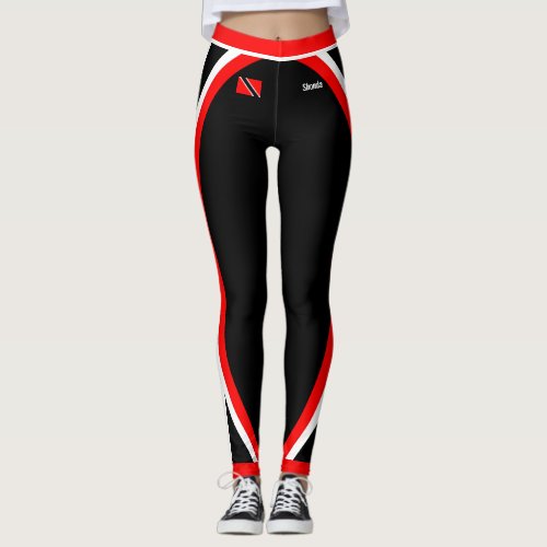 Patriotic Trinidad and Tobago Flag with Your Name Leggings