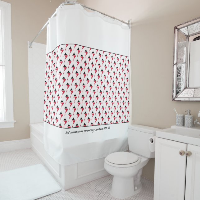 Patriotic TRINIDAD Customized Scripture Shower Curtain (In Situ)