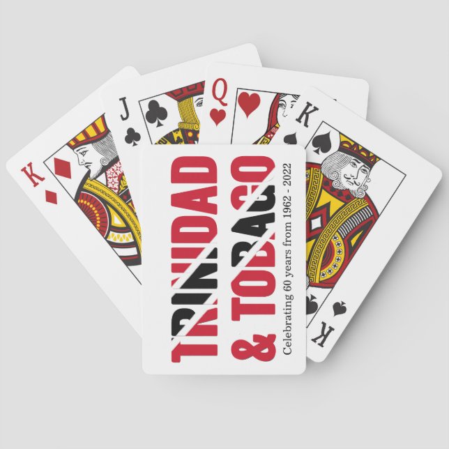 Patriotic TRINIDAD Independence Poker Cards (Back)
