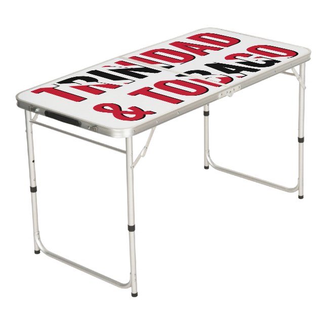 Patriotic TRINIDAD TOBAGO Beer Pong Table (Angled)