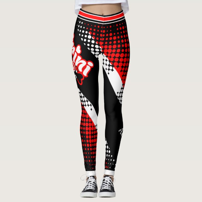 Patriotic Trinidad & Tobago Flag Trini to the Bone Leggings (Front)