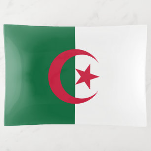 Patriotic trinket tray with flag of Algeria