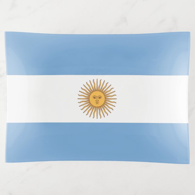 Patriotic trinket tray with flag of Argentina (Front)