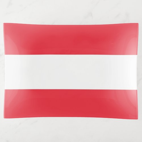 Patriotic trinket tray with flag of Austria