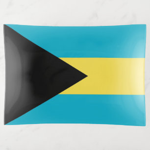 Patriotic trinket tray with flag of Bahamas