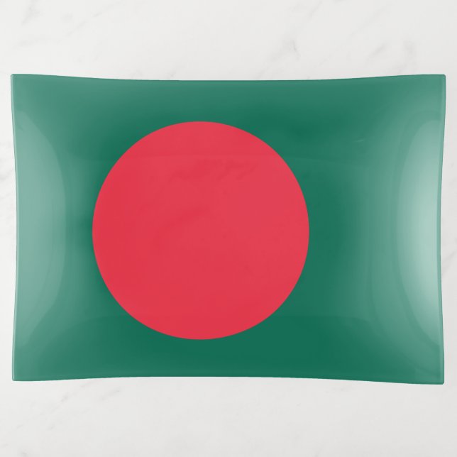 Patriotic trinket tray with flag of Bangladesh (Front)
