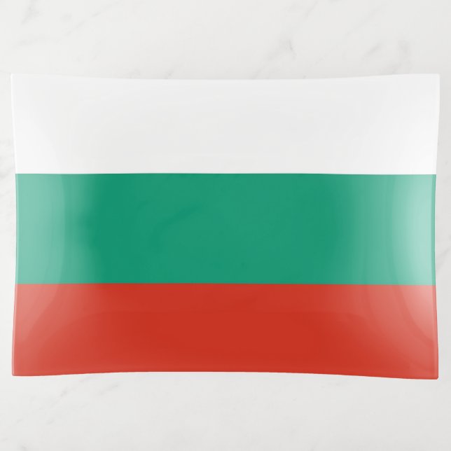 Patriotic trinket tray with flag of Bulgaria (Front)