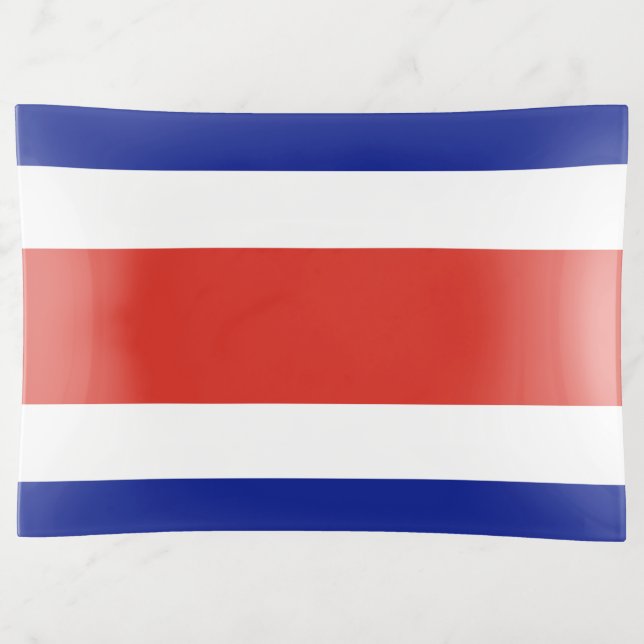 Patriotic trinket tray with flag of Costa Rica (Front)