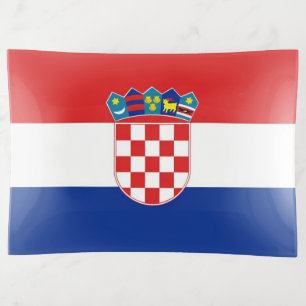 Patriotic trinket tray with flag of Croatia